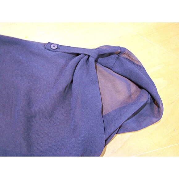 Lane Bryant Womens Purple Sheer Dolman Sleeve Pullover SS Tunic Top Size 26/28 - Picture 9 of 9